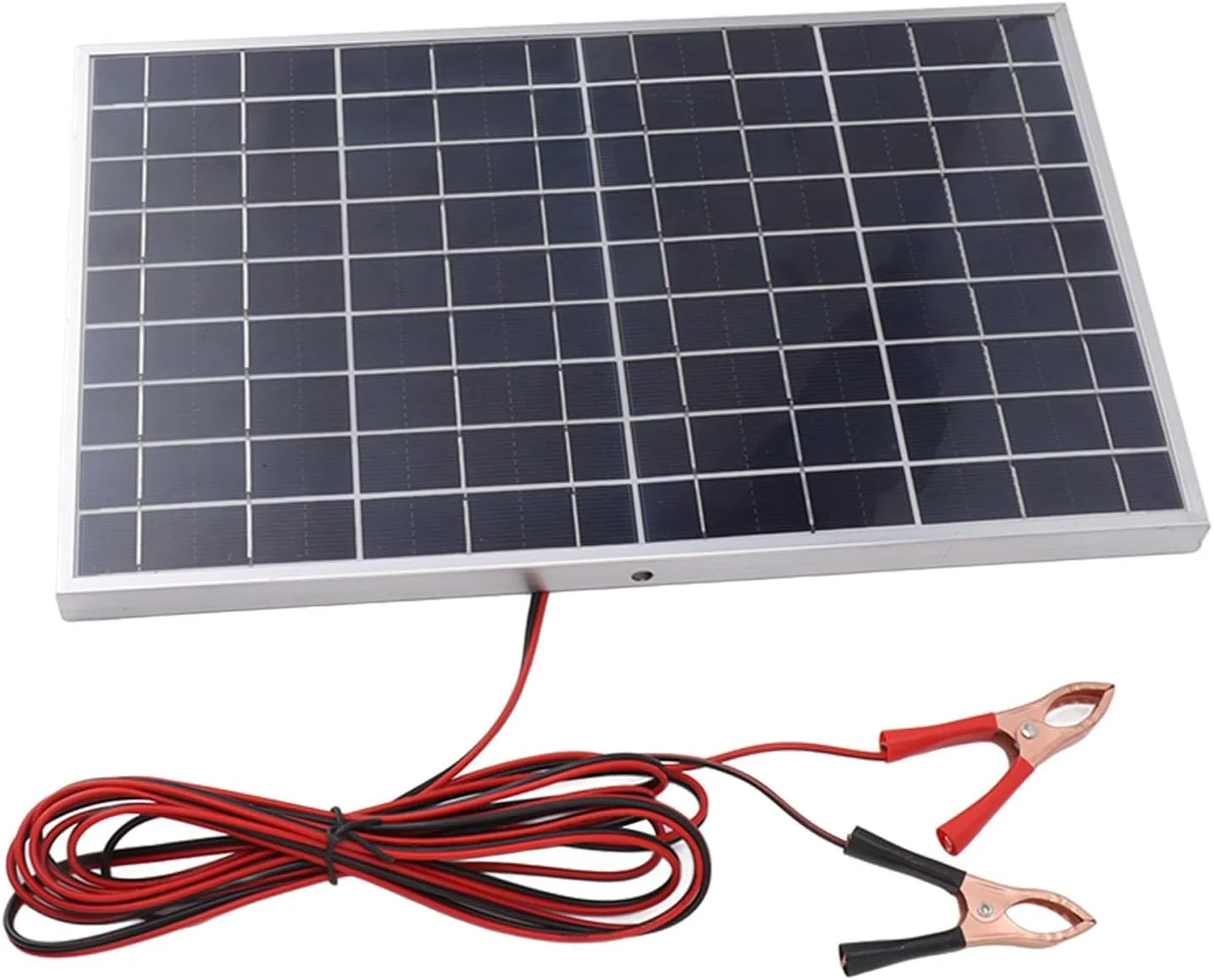 پنل خورشیدی 15 وات 18 ولت پلی کریستال با بازدهی بالا به همراه گیره/نگهدارنده برای خودرو، RV و دریایی، ضد آب پنل خورشیدی 15 وات 18 ولت پلی کریستال با بازدهی بالا به همراه گیره/نگهدارنده برای خودرو، RV و دریایی، ضد آب