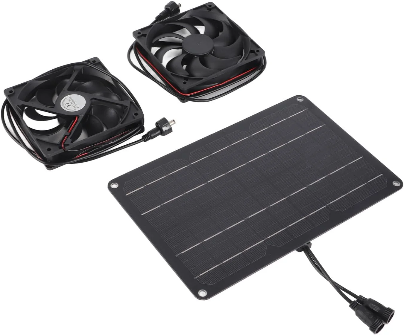 تهویه مطبوع خورشیدی VELATEMOR، فن خروجی خورشیدی جهانی 15 وات، قدرتمند و کارآمد 12 ولت برای مرغداری ها (1 فن) تهویه مطبوع خورشیدی VELATEMOR، فن خروجی خورشیدی جهانی 15 وات، قدرتمند و کارآمد 12 ولت برای مرغداری ها (1 فن)