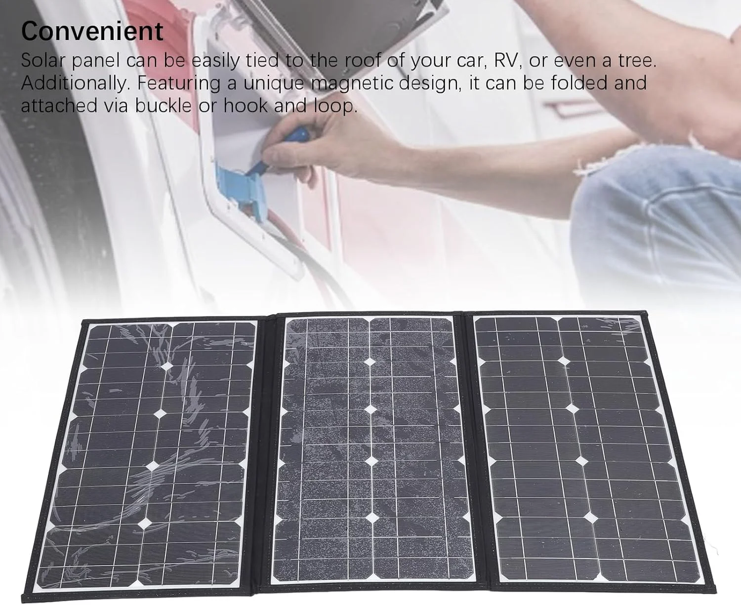 پنل خورشیدی تاشو 200 واتی Jiawu برای خانه سیار - خودرو، راندمان تبدیل بالا برای فعالیت های فضای باز