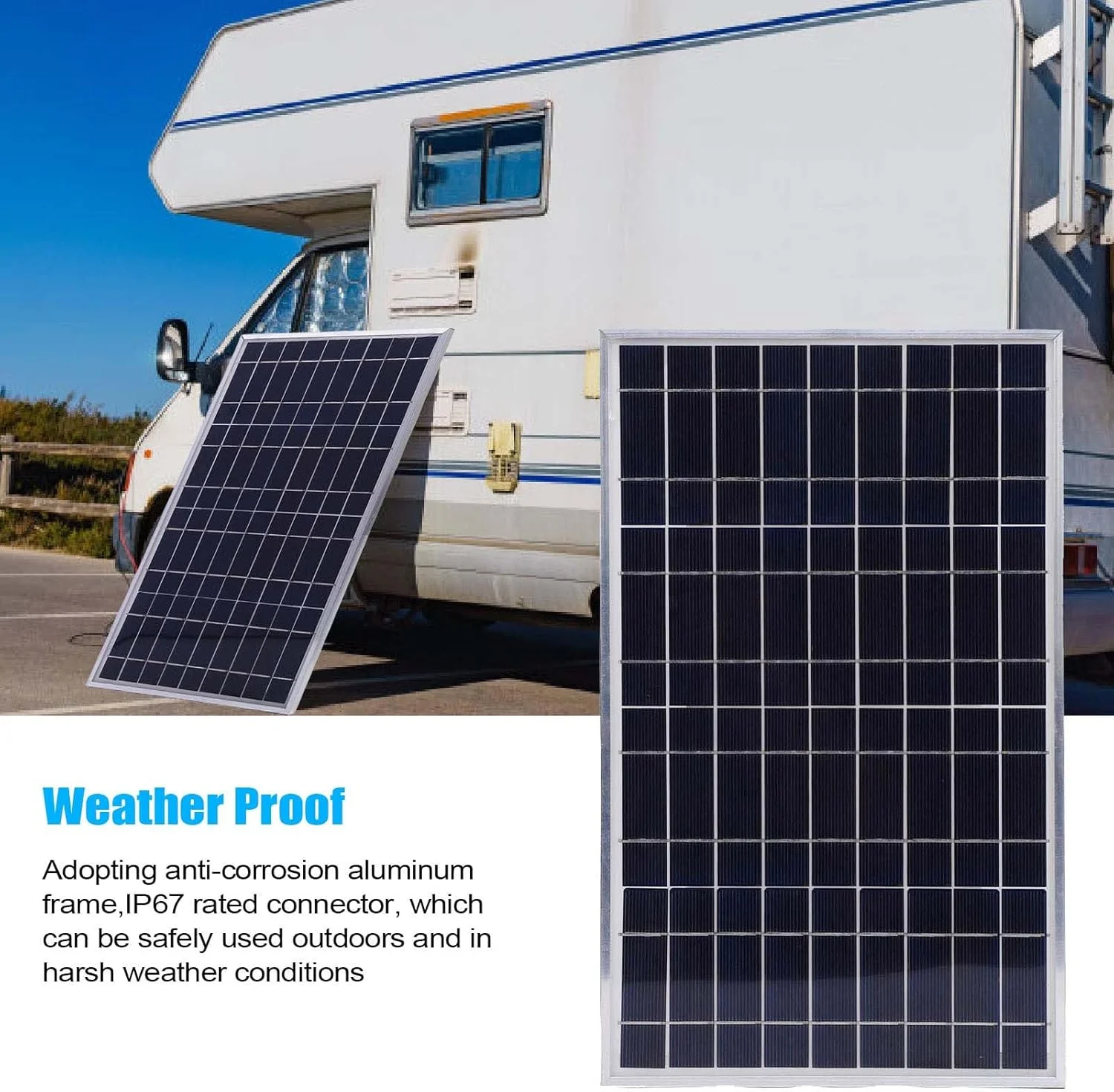 کیت پنل خورشیدی 100 واتی با کنترلر شارژ | باتری خودرو اینورتر برای تریلر دریایی، ای تی وی، قایق، کاروان، سیستم خارج از شبکه، کلبه کیت پنل خورشیدی 100 واتی با کنترلر شارژ | باتری خودرو اینورتر برای تریلر دریایی، ای تی وی، قایق، کاروان، سیستم خارج از شبکه، کلبه