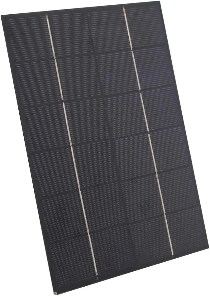 پنل خورشیدی فضای باز POENVFPO، پنل خورشیدی پلی کریستال سیلیکونی قابل حمل 5.5 وات 6 ولت برای چراغ باغ، با پورت DC برای شارژر باتری DIY