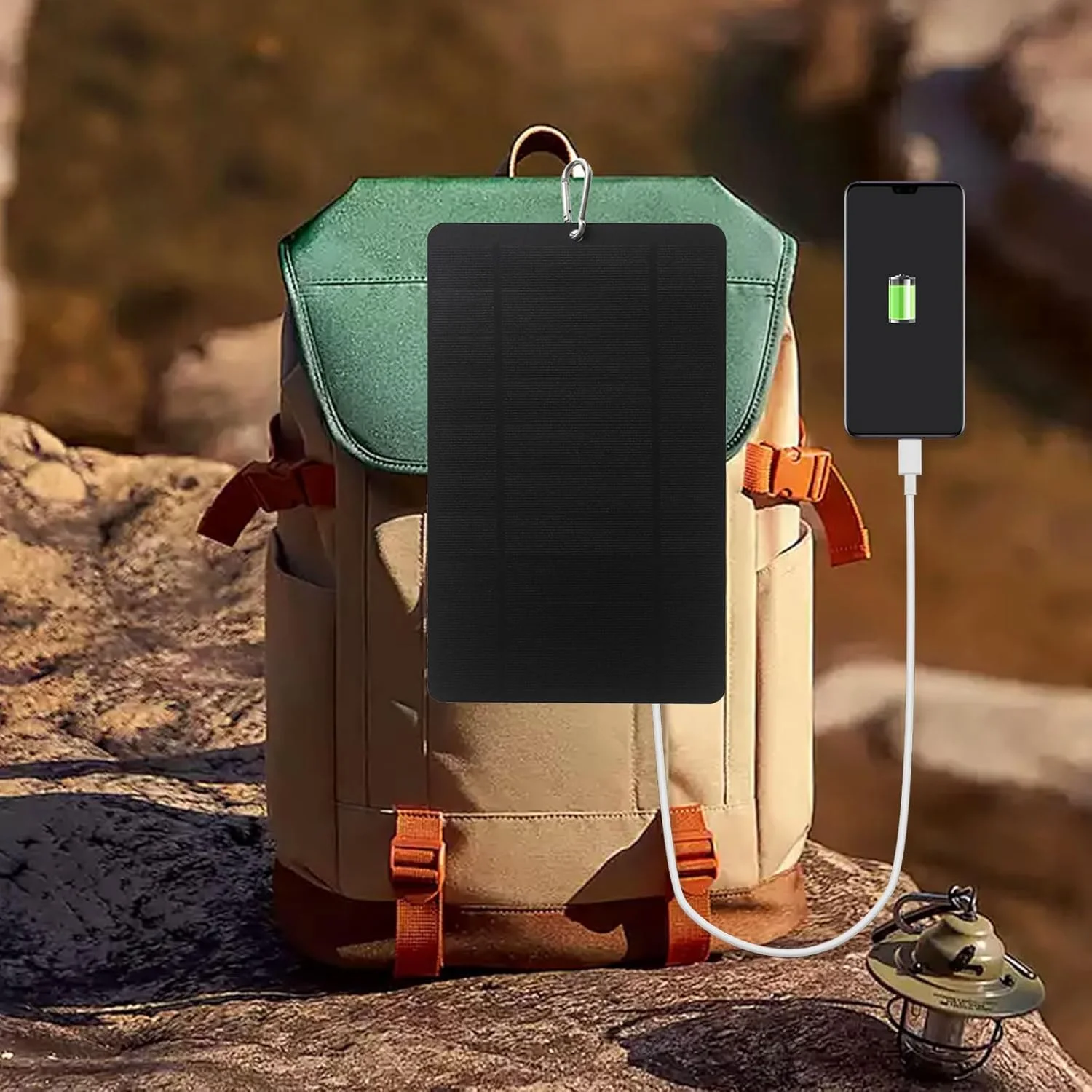 پنل خورشیدی 7 وات 5 ولت با آداپتور کنترلر سلول برای تلفن، خودرو، خانه، کمپینگ، استفاده در فضای باز و شارژ باتری - پنل قابل حمل