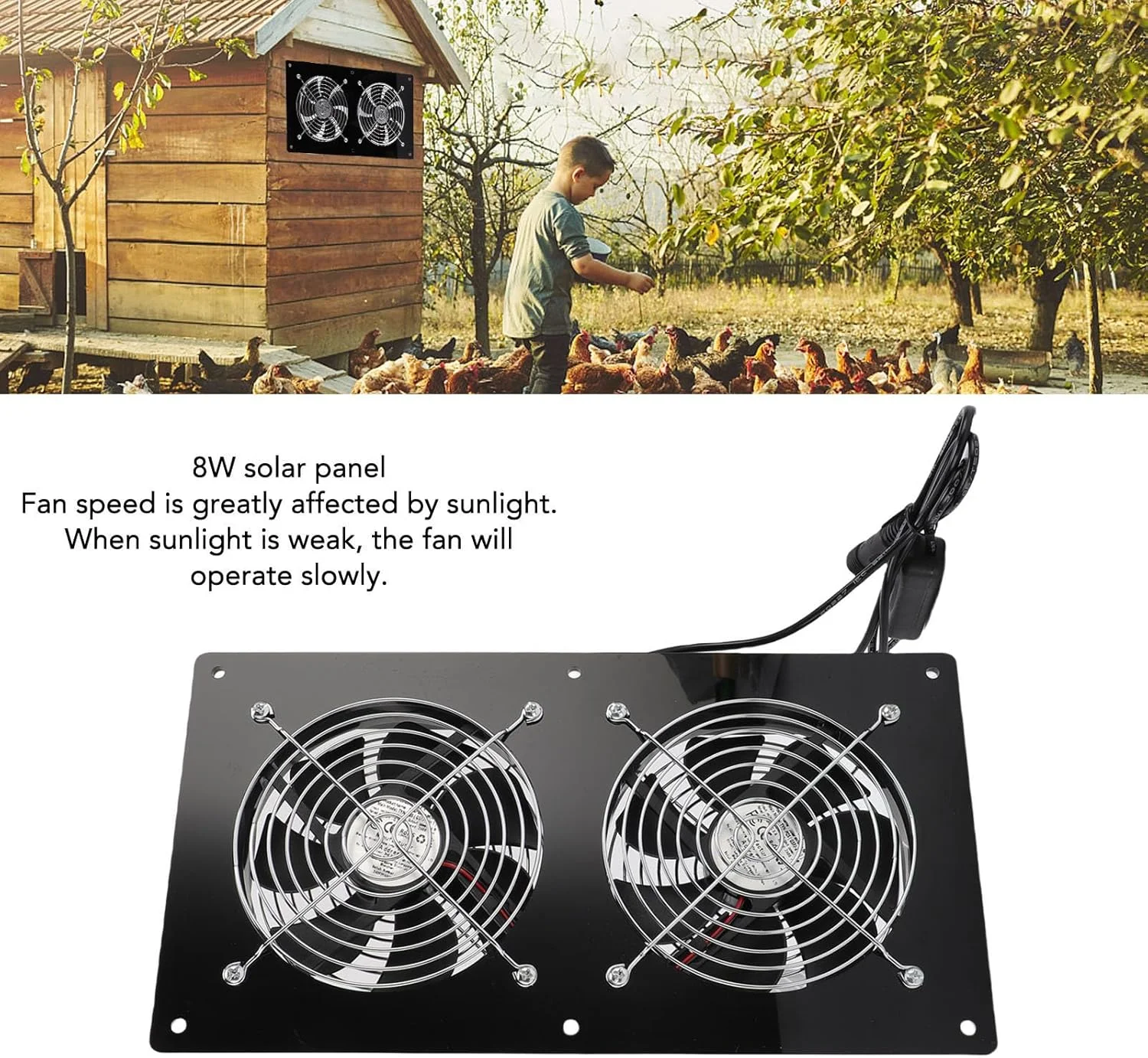 فن خورشیدی 15 واتی Jiawu