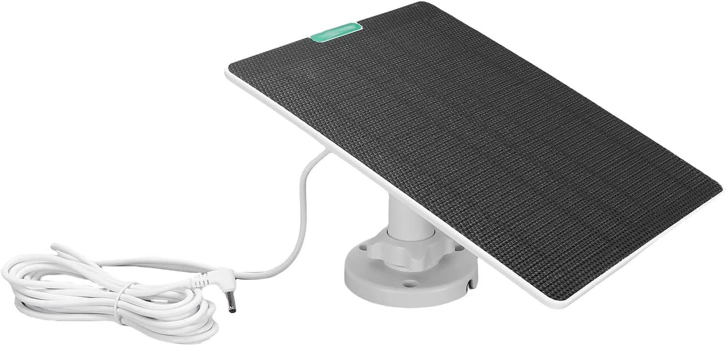 پنل خورشیدی 10 واتی با بازدهی بالا Jiawu برای دوربین ها و زنگ های درب، صفحه بار خورشیدی قابل حمل (سفید)