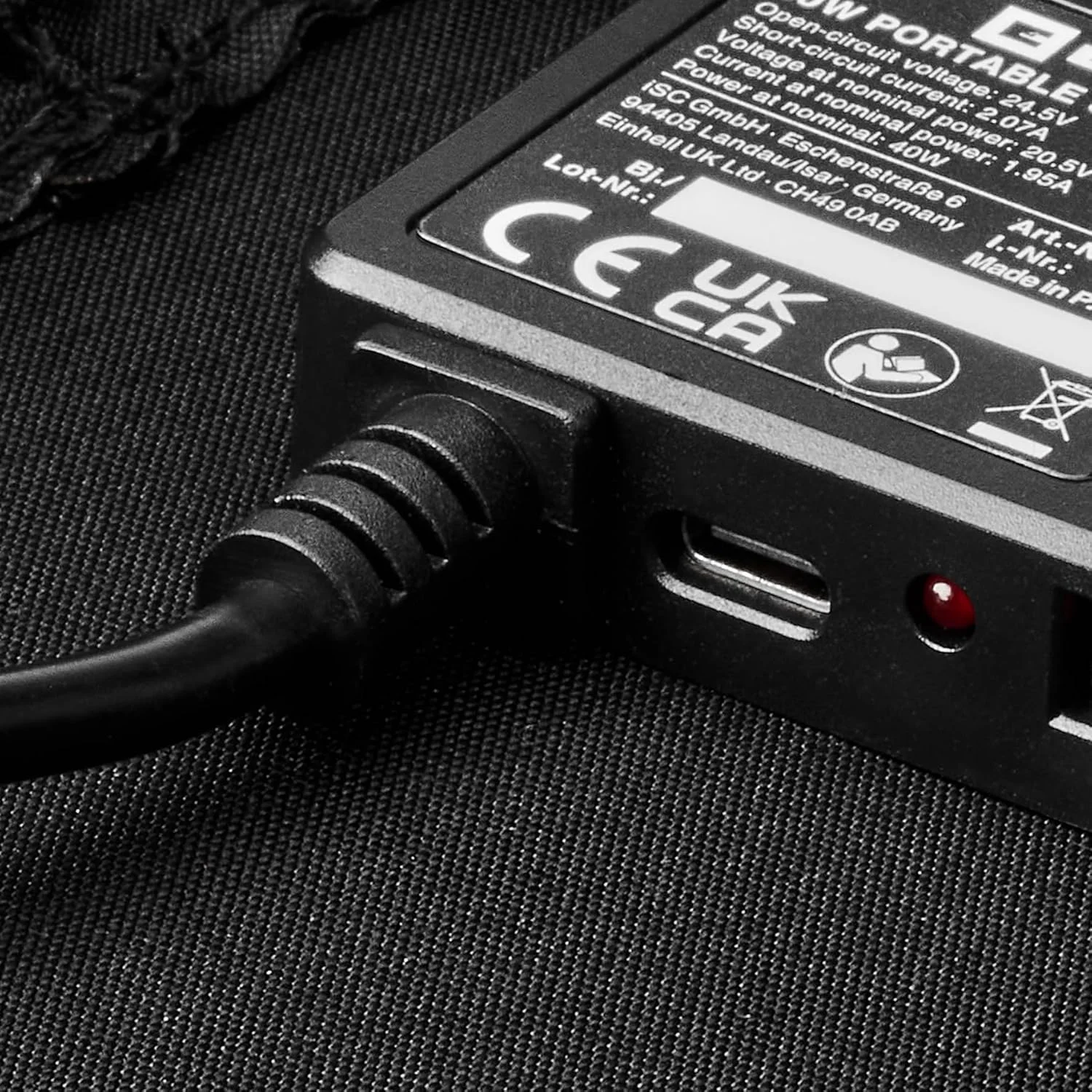 پنل خورشیدی 40 واتی اصلی اینهل، پنل خورشیدی تاشو 40 واتی قابل حمل، لوازم جانبی کمپینگ و فضای باز برای ایستگاه برق باتری اینهل، شامل 1 کابل XT60 و 1 کابل USB-C