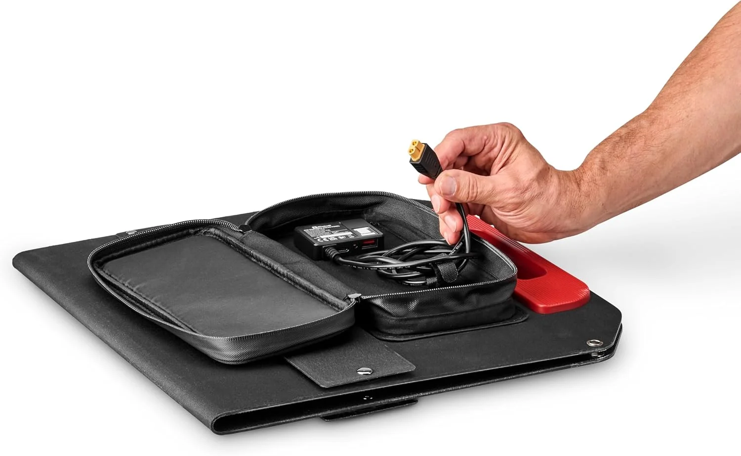 پنل خورشیدی 40 واتی اصلی اینهل، پنل خورشیدی تاشو 40 واتی قابل حمل، لوازم جانبی کمپینگ و فضای باز برای ایستگاه برق باتری اینهل، شامل 1 کابل XT60 و 1 کابل USB-C