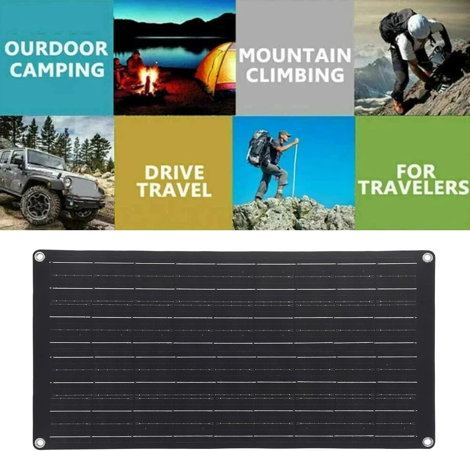 کیت شارژر پنل خورشیدی 25 واتی Cryfokt با کاپ مکنده، خروجی DC، منبع تغذیه قابل حمل برای RV، قایق، باتری ماشین، کمپینگ و مسافرت