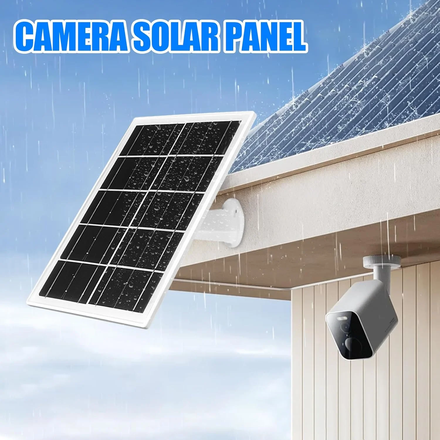 پنل خورشیدی، پنل خورشیدی دوربین با پایه قابل تنظیم 360 درجه، شارژر شارژ سریع برای باتری، مناسب برای ماجراجویی در فضای باز، مسافرت، کار از راه دور، سفرهای جاده ای، کمپینگ و چمن