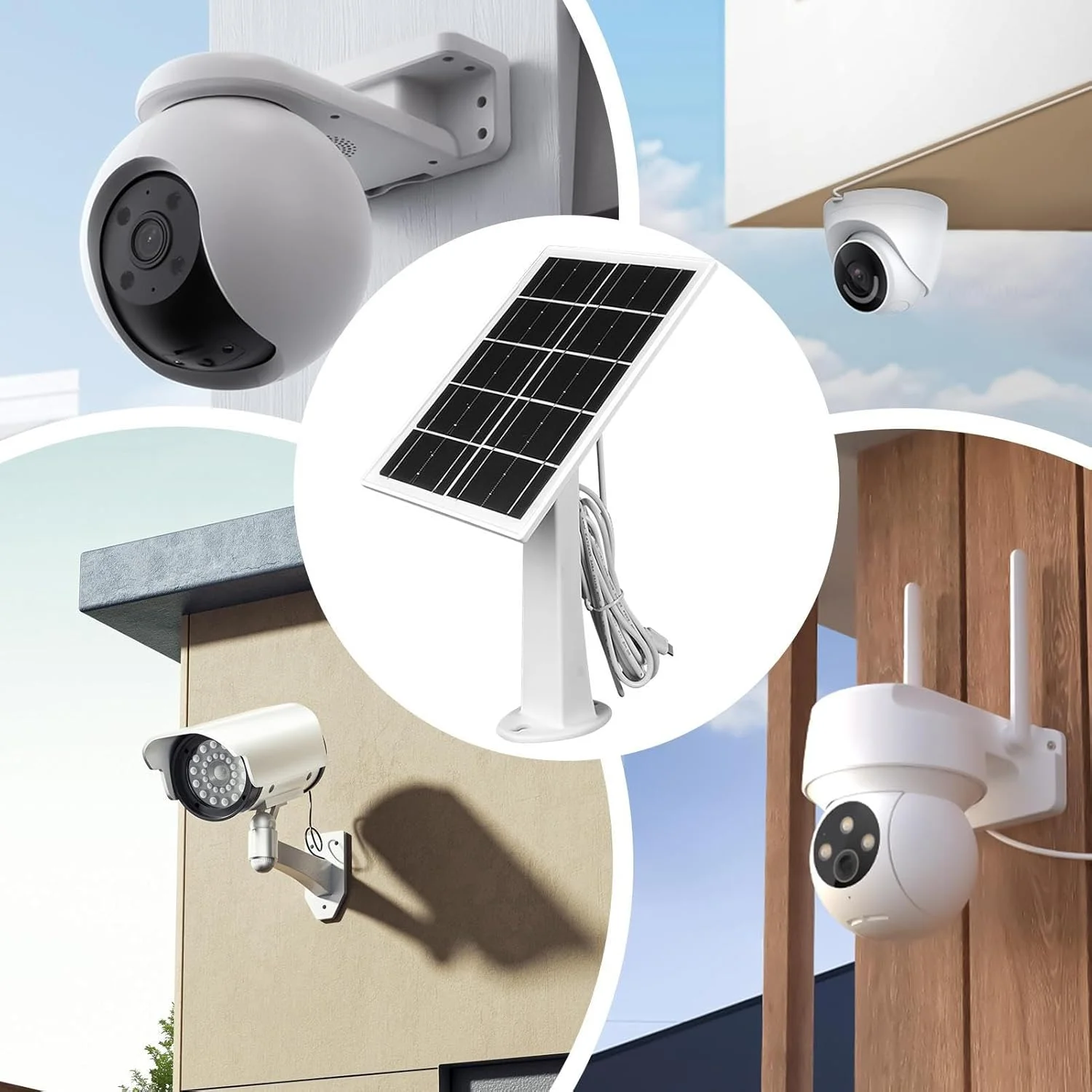 پنل خورشیدی، پنل خورشیدی دوربین با پایه قابل تنظیم 360 درجه، شارژر شارژ سریع برای باتری، مناسب برای ماجراجویی در فضای باز، مسافرت، کار از راه دور، سفرهای جاده ای، کمپینگ و چمن