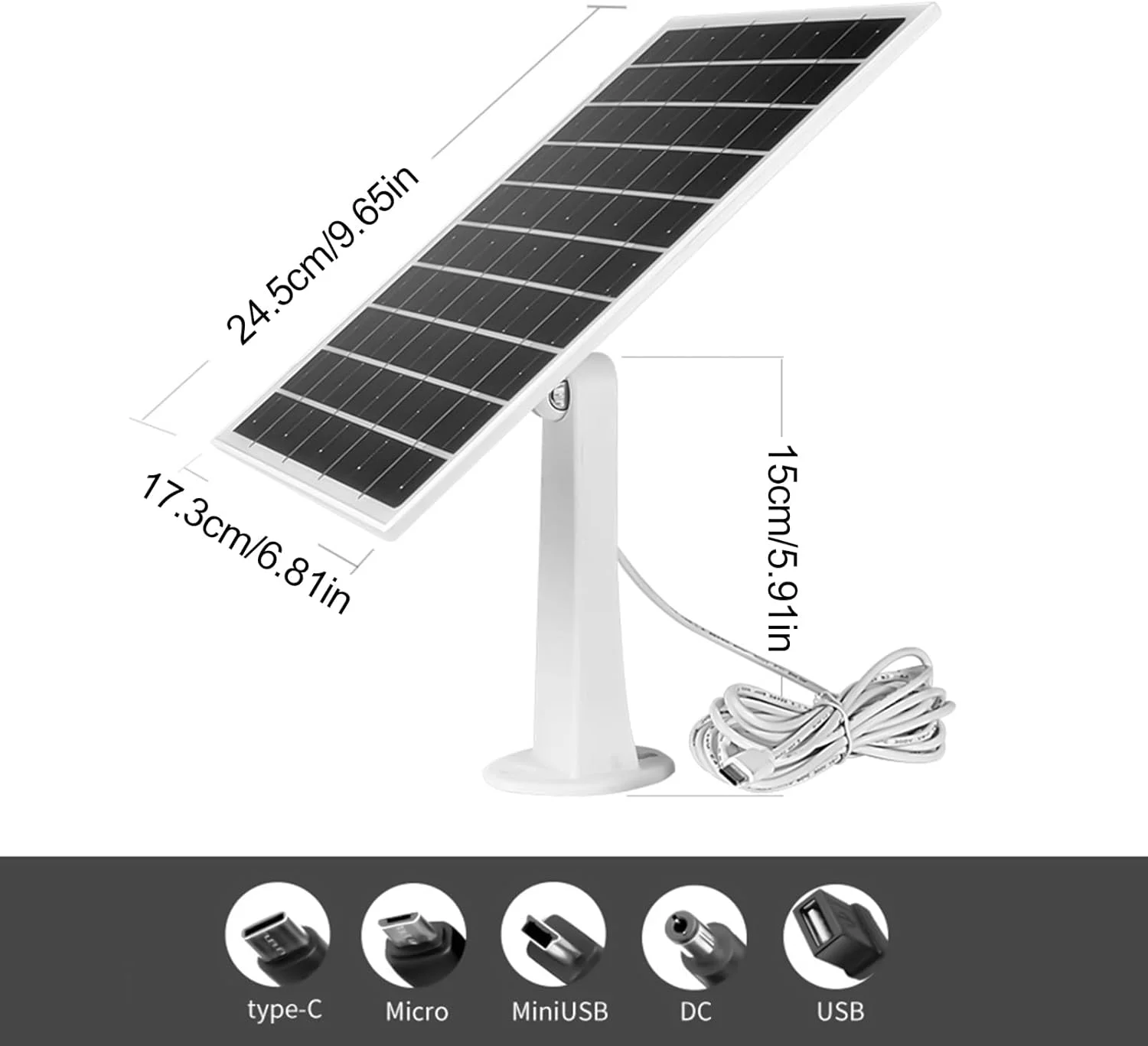 پنل خورشیدی USB | پنل های خورشیدی دوربین ضد آب Type-C، لوازم جانبی الکترونیکی با راندمان بالا برای ماهیگیری، سفر با RV، حیاط خلوت، سفرهای جاده ای، پیاده روی، کمپینگ، باغ پنل خورشیدی USB | پنل های خورشیدی دوربین ضد آب Type-C، لوازم جانبی الکترونیکی با راندمان بالا برای ماهیگیری، سفر با RV، حیاط خلوت، سفرهای جاده ای، پیاده روی، کمپینگ، باغ