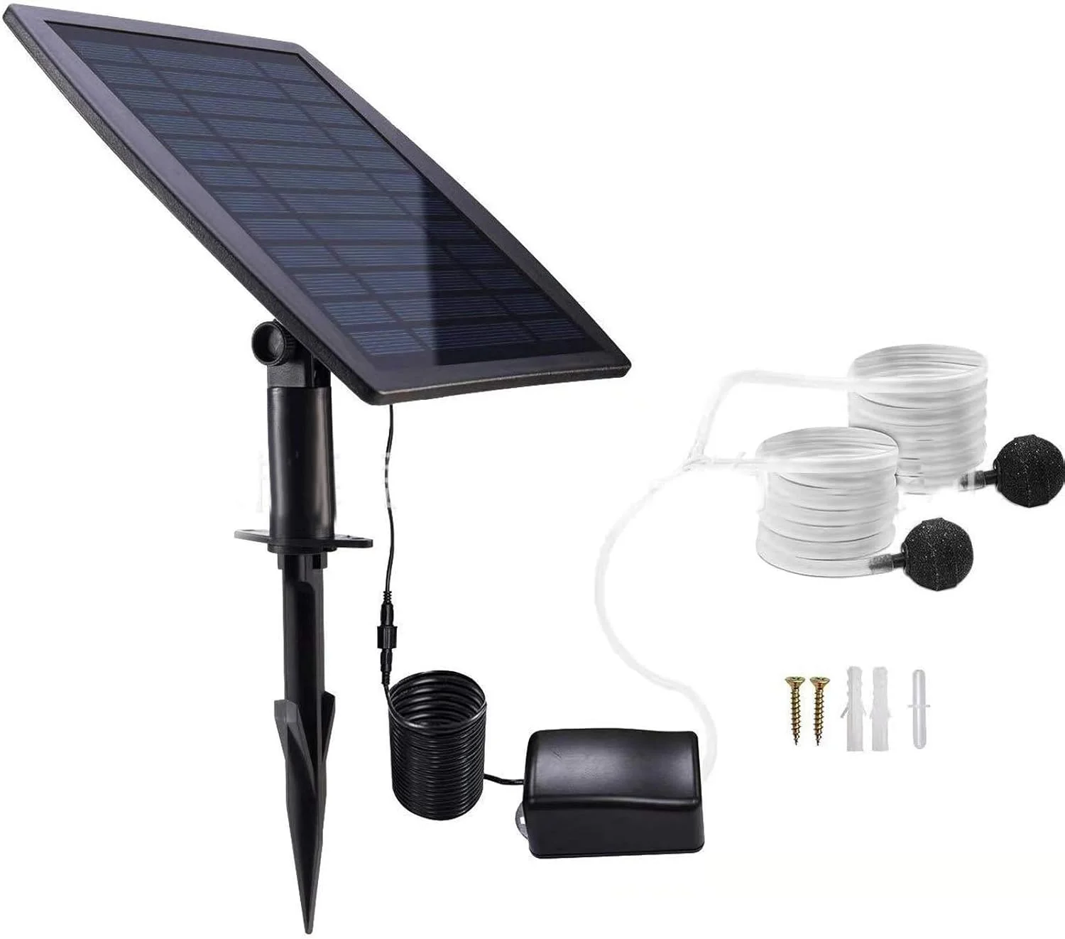 پمپ هوای خورشیدی Esenlong، پمپ اکسیژن ساز خورشیدی، 3 حالت عملکرد پمپ اکسیژن آب حوض باغ ماهی در فضای باز