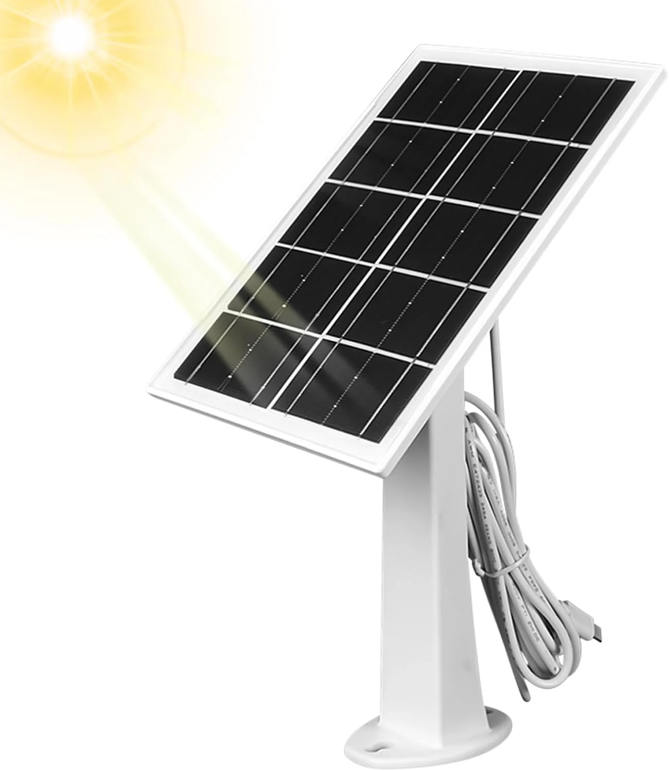 پنل خورشیدی USB - پنل خورشیدی دوربین با پایه قابل تنظیم 360 درجه - لوازم جانبی الکترونیکی شارژ سریع برای تلفن، مسافرت با RV، ماهیگیری، پیاده روی، کمپینگ، باغ، پاسیو در فضای باز