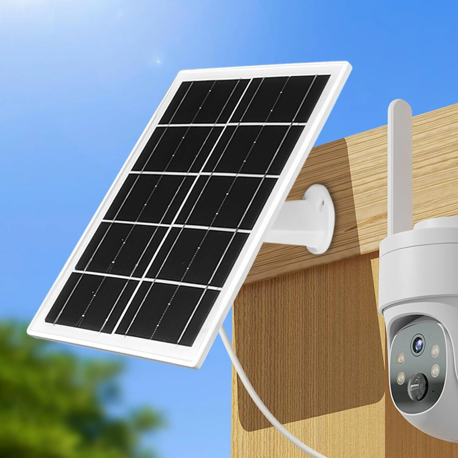 پنل خورشیدی USB - پنل خورشیدی دوربین با پایه قابل تنظیم 360 درجه - لوازم جانبی الکترونیکی شارژ سریع برای تلفن، مسافرت با RV، ماهیگیری، پیاده روی، کمپینگ، باغ، پاسیو در فضای باز