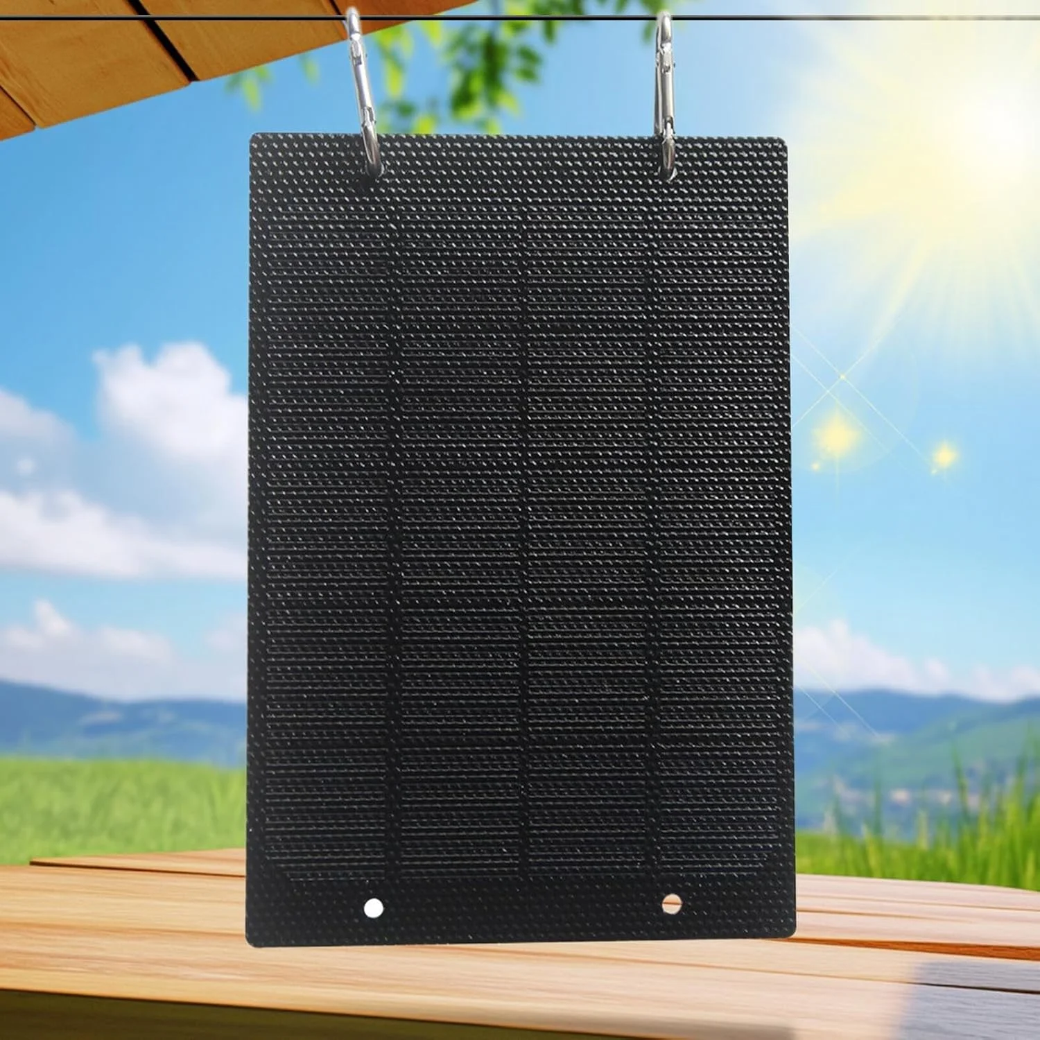 پنل خورشیدی قابل حمل | پنل خورشیدی 50 واتی مناسب کوله گردی - شارژر فشرده با محافظت هوشمند برای کمپینگ خودرو، چادر، ساحل، مسافرت، پیاده روی، کوله گردی، خانه و فضای باز