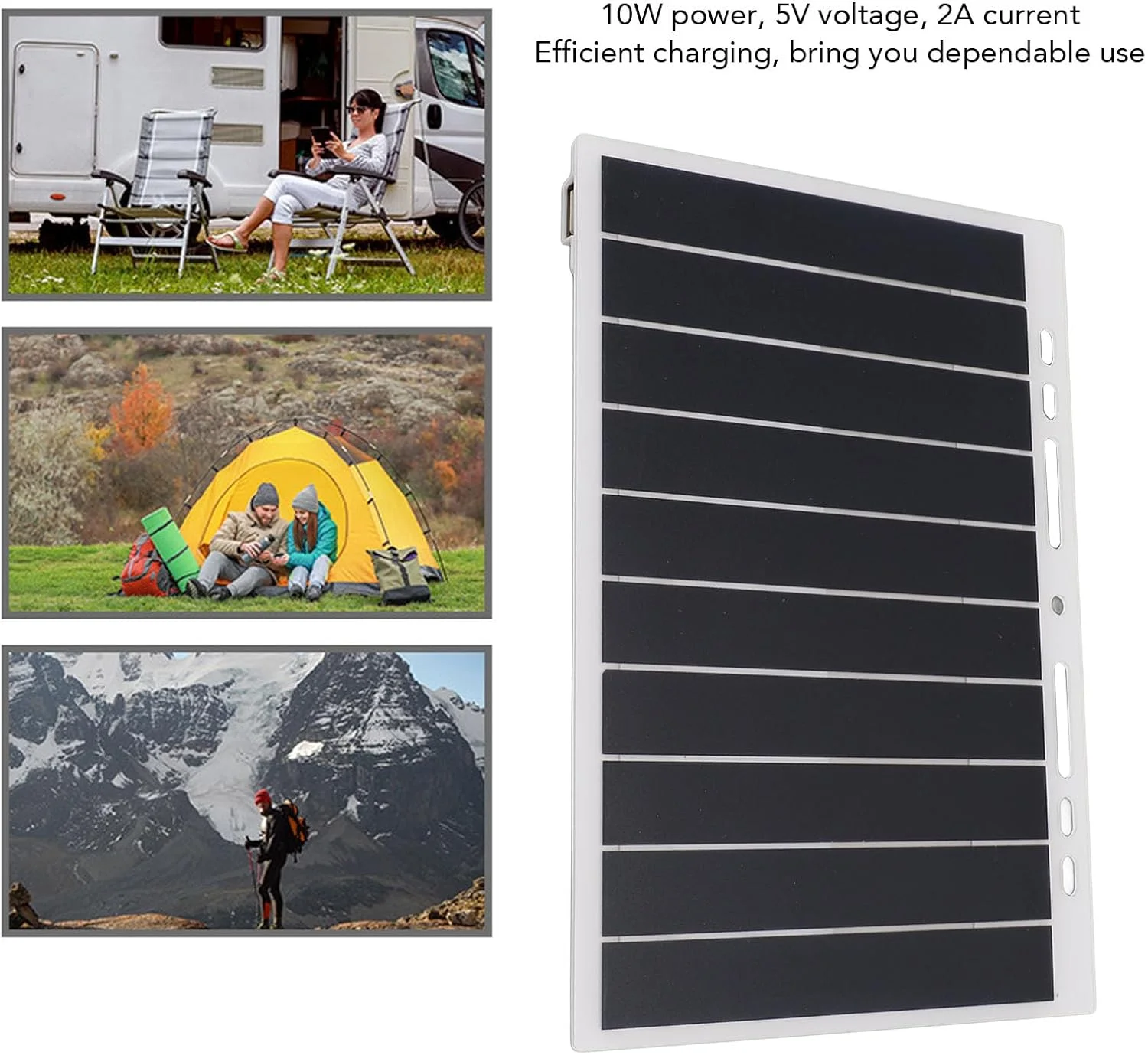 شارژر پنل خورشیدی 10 واتی 5 ولتی Jectse برای فعالیت های خارج از منزل، شارژر باتری خورشیدی قابل حمل و قابل اعتماد برای شرایط اضطراری شارژر پنل خورشیدی 10 واتی 5 ولتی Jectse برای فعالیت های خارج از منزل، شارژر باتری خورشیدی قابل حمل و قابل اعتماد برای شرایط اضطراری