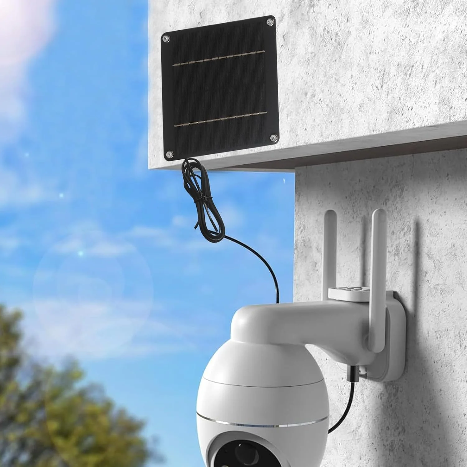 پنل خورشیدی 24 وات 12 ولت برای دوربین های فضای باز، پنل خورشیدی مناسب حیاط | ضد آب با پورت DC 5521 برای دوربین های امنیتی، باغ، ایوان، حیاط خلوت، کمپینگ و روشنایی فضای باز پنل خورشیدی 24 وات 12 ولت برای دوربین های فضای باز، پنل خورشیدی مناسب حیاط | ضد آب با پورت DC 5521 برای دوربین های امنیتی، باغ، ایوان، حیاط خلوت، کمپینگ و روشنایی فضای باز