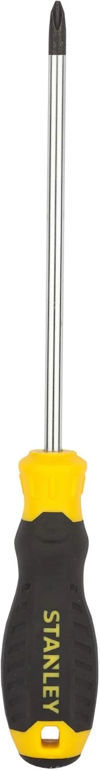 پیچ گوشتی استنلی مدل Stmt60811-8 با دسته نرم، دوسو PH2 به طول 150 میلی‌متر (زرد و مشکی)