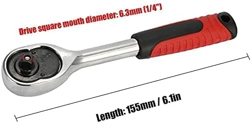 مجموعه 46 عددی آچار بکس جغجغه ای، دسته کمکی، سری پیچ گوشتی، ابزار تعمیر خودرو، کیت ابزار دستی چند منظوره