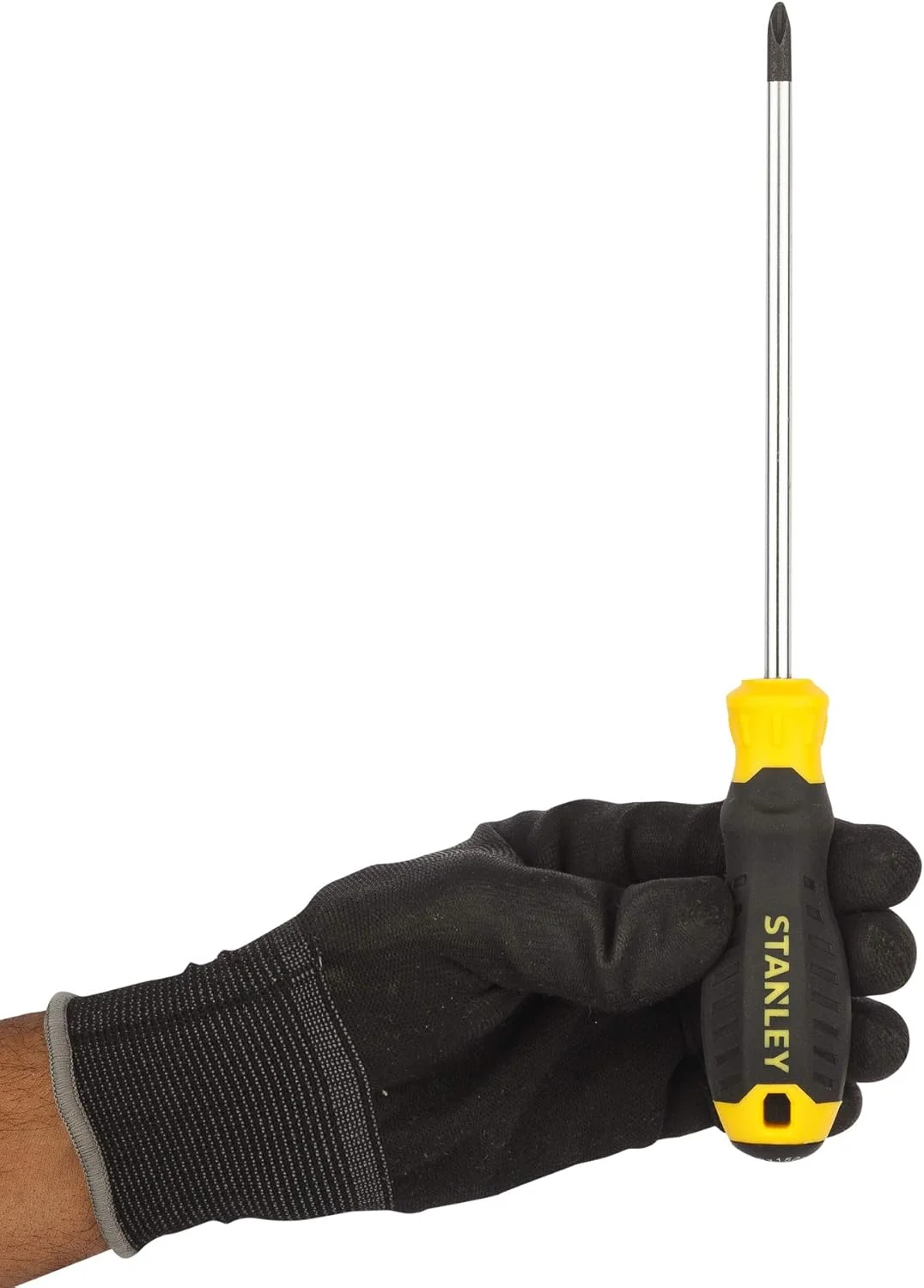 پیچ گوشتی استنلی مدل Stmt60811-8 با دسته نرم، دوسو PH2 به طول 150 میلی‌متر (زرد و مشکی)