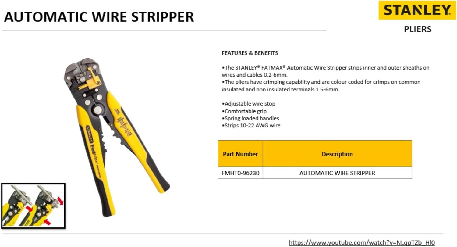 سیم لخت کن استنلی مدل FMHT0-96230، زرد/مشکی