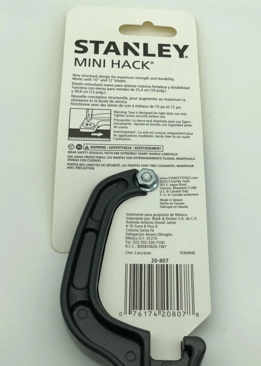 اره کمانی دستی کوچک استنلی، مشکی، 10 اینچ، STHT20807-8 اره کمانی دستی کوچک استنلی، مشکی، 10 اینچ، STHT20807-8