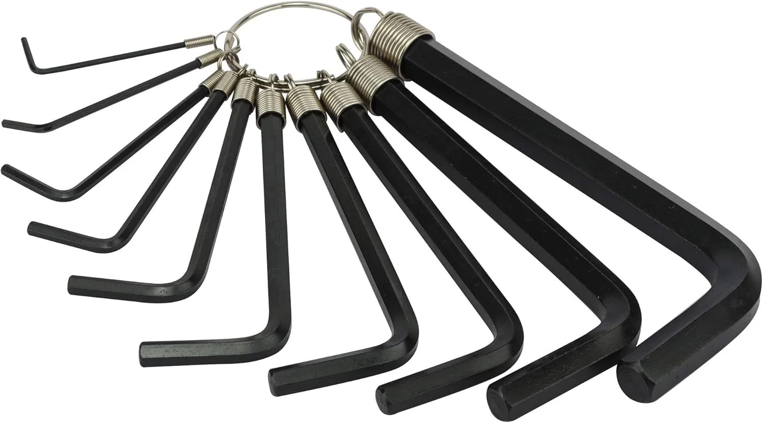 مجموعه 10 آچار آلن استنلی با حلقه، مدل STMT69213-8، ابعاد 11.8x26.4x0.4 سانتی متر، مشکی/زرد