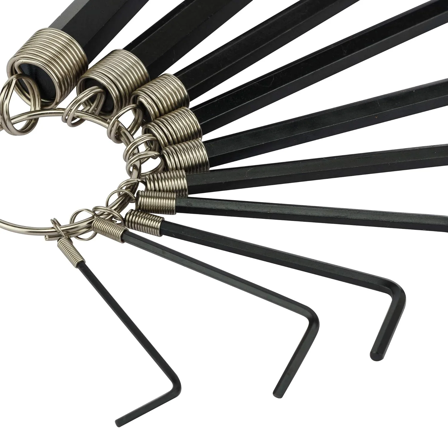 مجموعه 10 آچار آلن استنلی با حلقه، مدل STMT69213-8، ابعاد 11.8x26.4x0.4 سانتی متر، مشکی/زرد