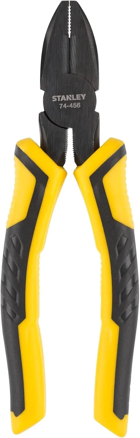 انبر دست استنلی مدل STHT0-75094 با دسته کنترل-گریپ، مشکی/زرد