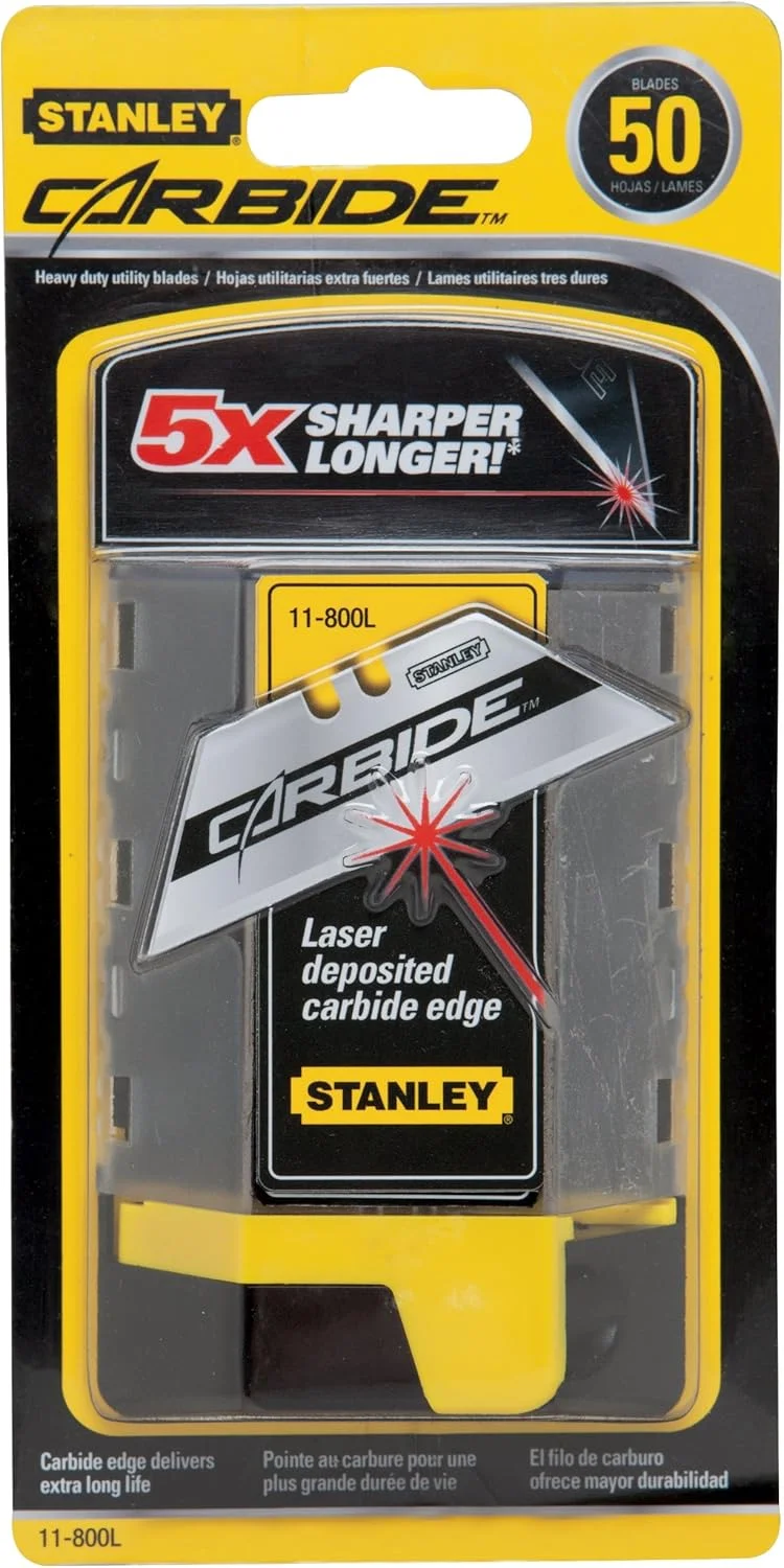 تیغه کاتر استنلی، کاربید، بسته 50 عددی (11-800L)