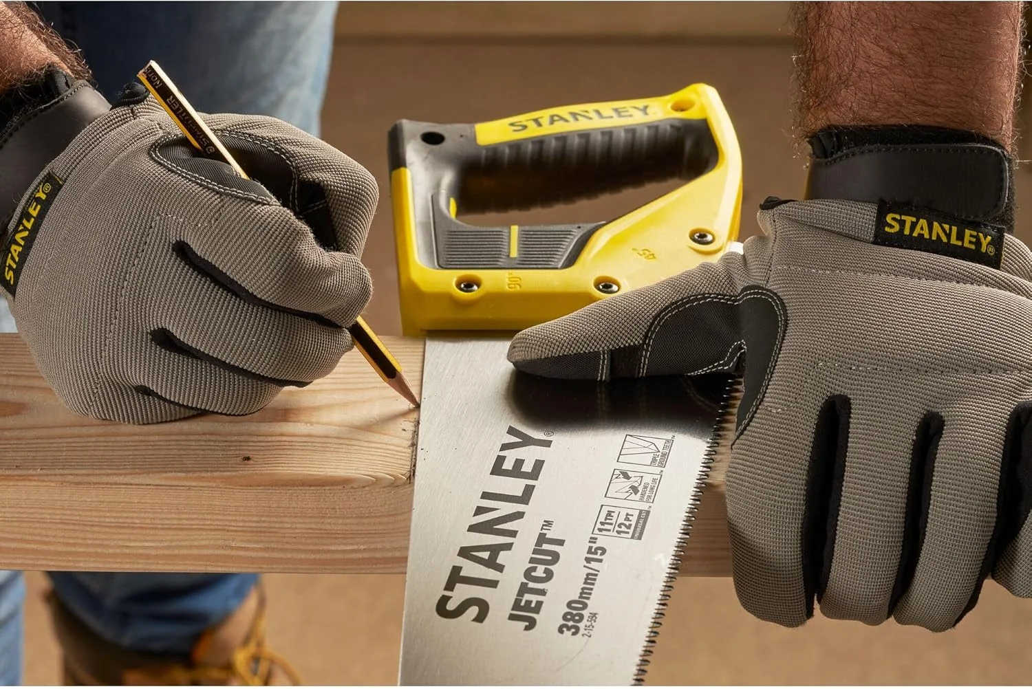 اره دستی ظریف بر استنلی مدل "Jet Cut" 2-15-594، چند رنگ، 380 میلی متر