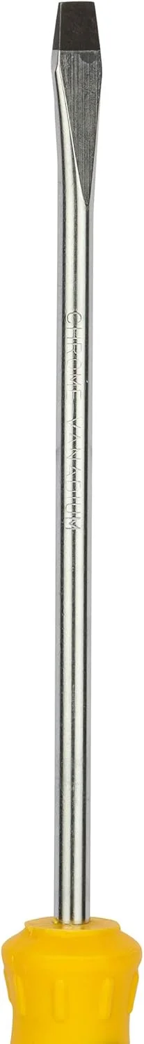 پیچ گوشتی دوسو استاندارد با دسته نرم مدل STMT60828-8، سایز 6.5 میلی متر در 150 میلی متر، مشکی و زرد