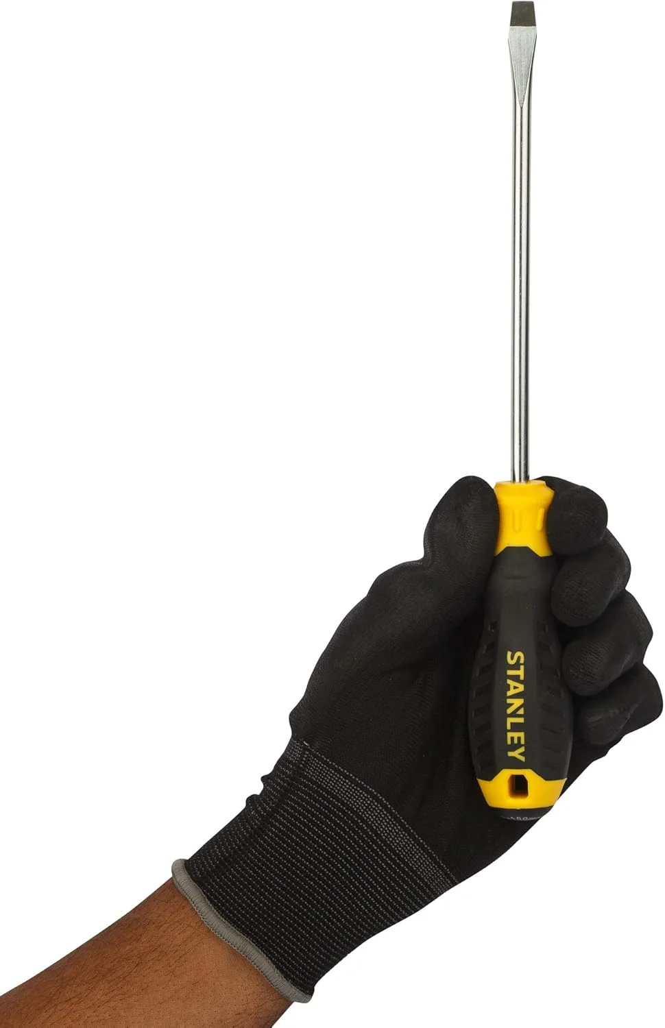 پیچ گوشتی دوسو استاندارد با دسته نرم مدل STMT60828-8، سایز 6.5 میلی متر در 150 میلی متر، مشکی و زرد