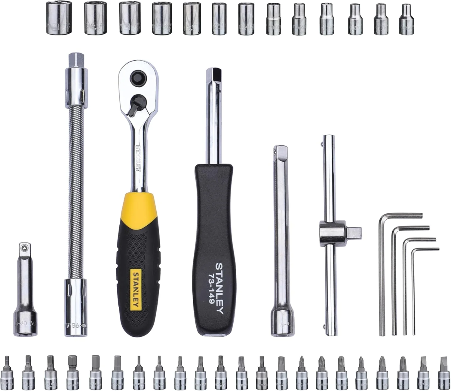 جعبه ابزار 46 پارچه بکس 1/4 اینچ متریک استنلی