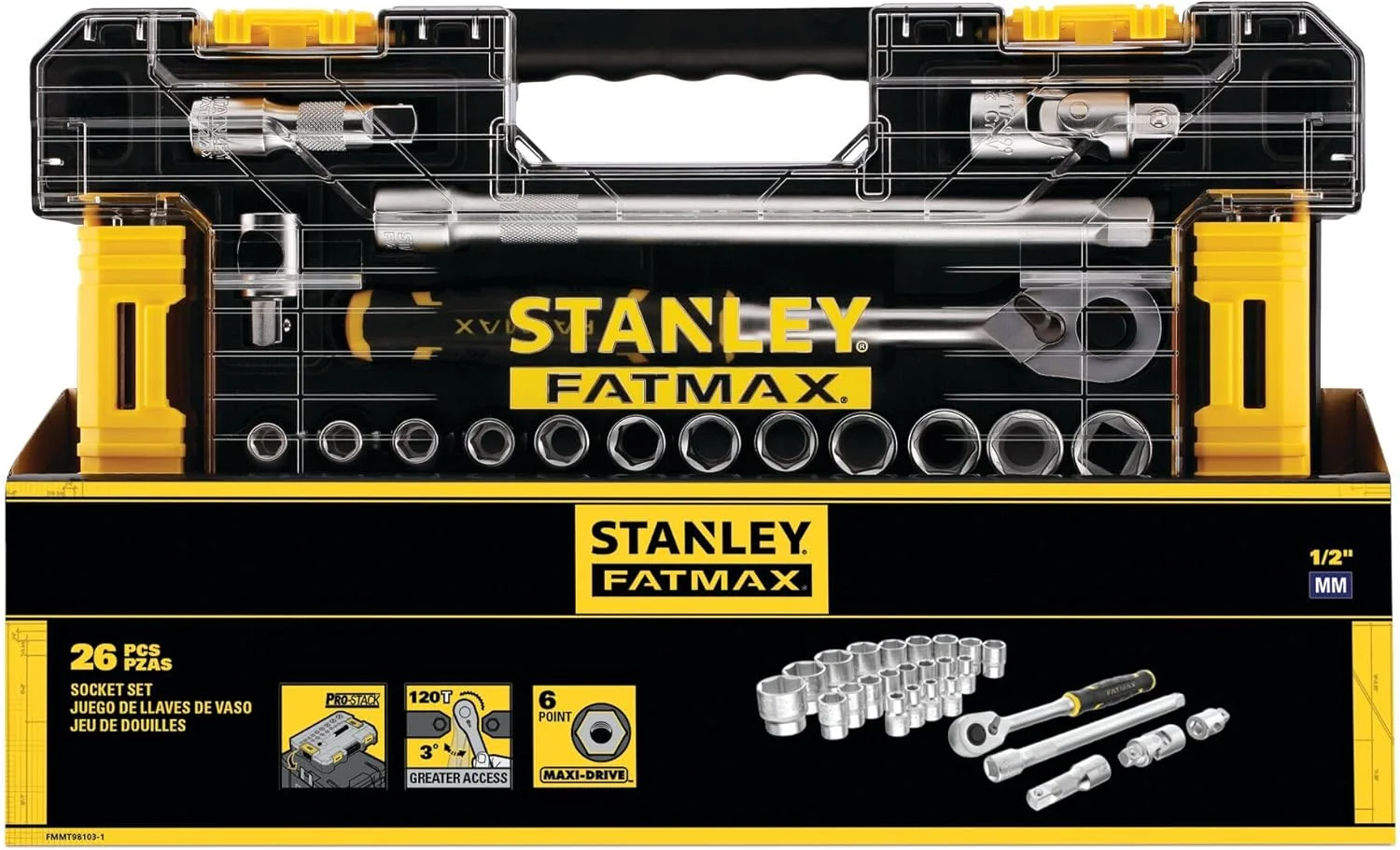 مجموعه آچار بکس و آچار فرانسه استنلی، چند رنگ