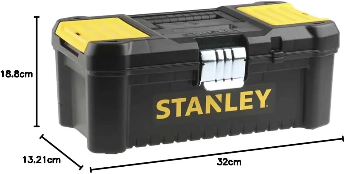جعبه ابزار استنلی مدل STST1-75515 "ضروری" با قفل فلزی، مشکی/زرد