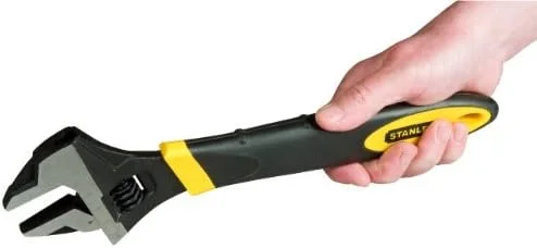 آچار فرانسه قابل تنظیم 6 اینچی استنلی MaxSteel مدل 090947، رنگ مشکی