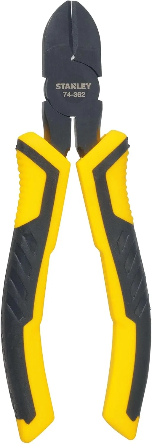 انبر سیم‌چین قطری 150 میلی‌متری استنلی مدل STHT0-74362 با دسته‌های زرد/مشکی