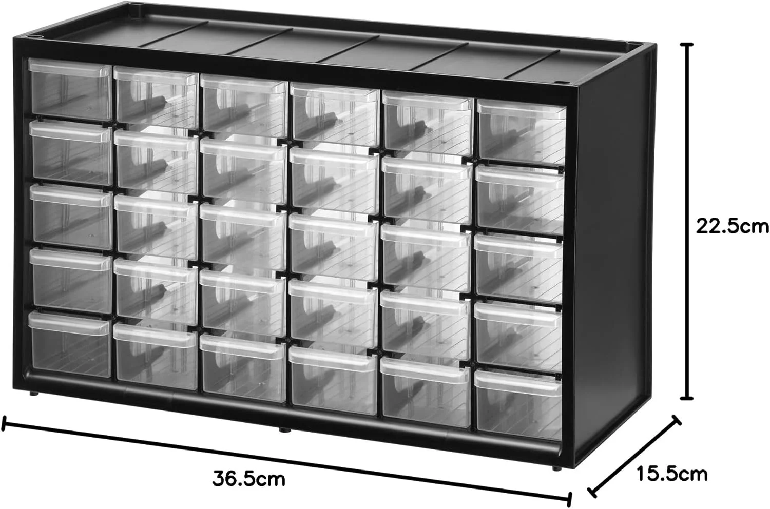 جعبه ابزار استنلی 1-93-980 با محفظه، مشکی/شفاف