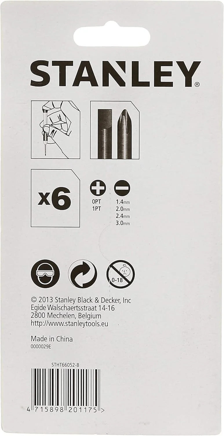 مجموعه پیچ گوشتی دقیق 6 عددی استنلی مدل 0-66-052