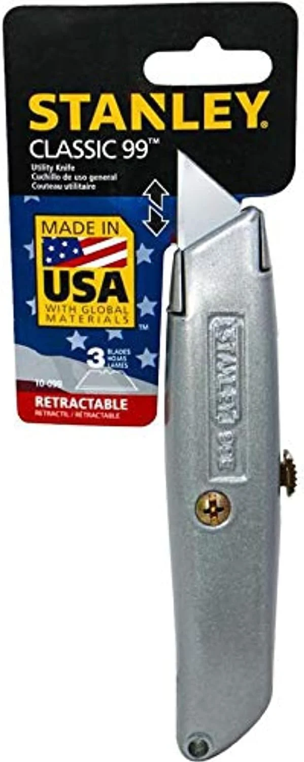 چاقوی جمع شونده استنلی با تیغه فولادی چاقوی جمع شونده استنلی با تیغه فولادی