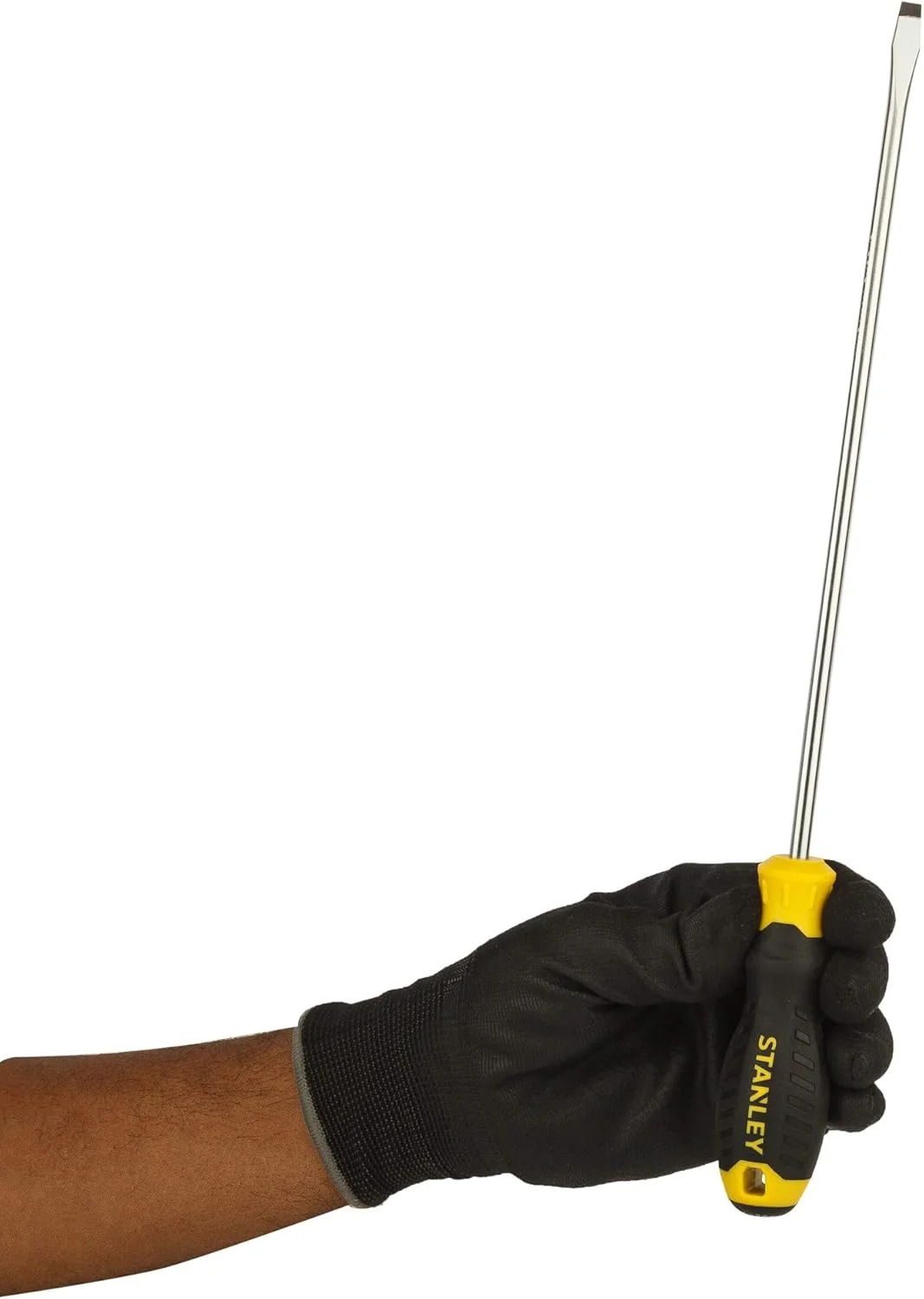 پیچ گوشتی دوسو استاندارد استنلی مدل STMT60830-8 با دسته روکش دار، 6.5 میلی متر در 250 میلی متر، مشکی و زرد