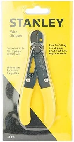 سیم لخت کن 130 میلی متری استنلی مدل 84-214-22، زرد و مشکی