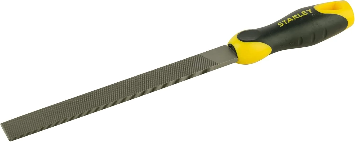 سوهان تخت استنلی مدل 0-22-441 به همراه دسته، سایز 1، زرد/مشکی