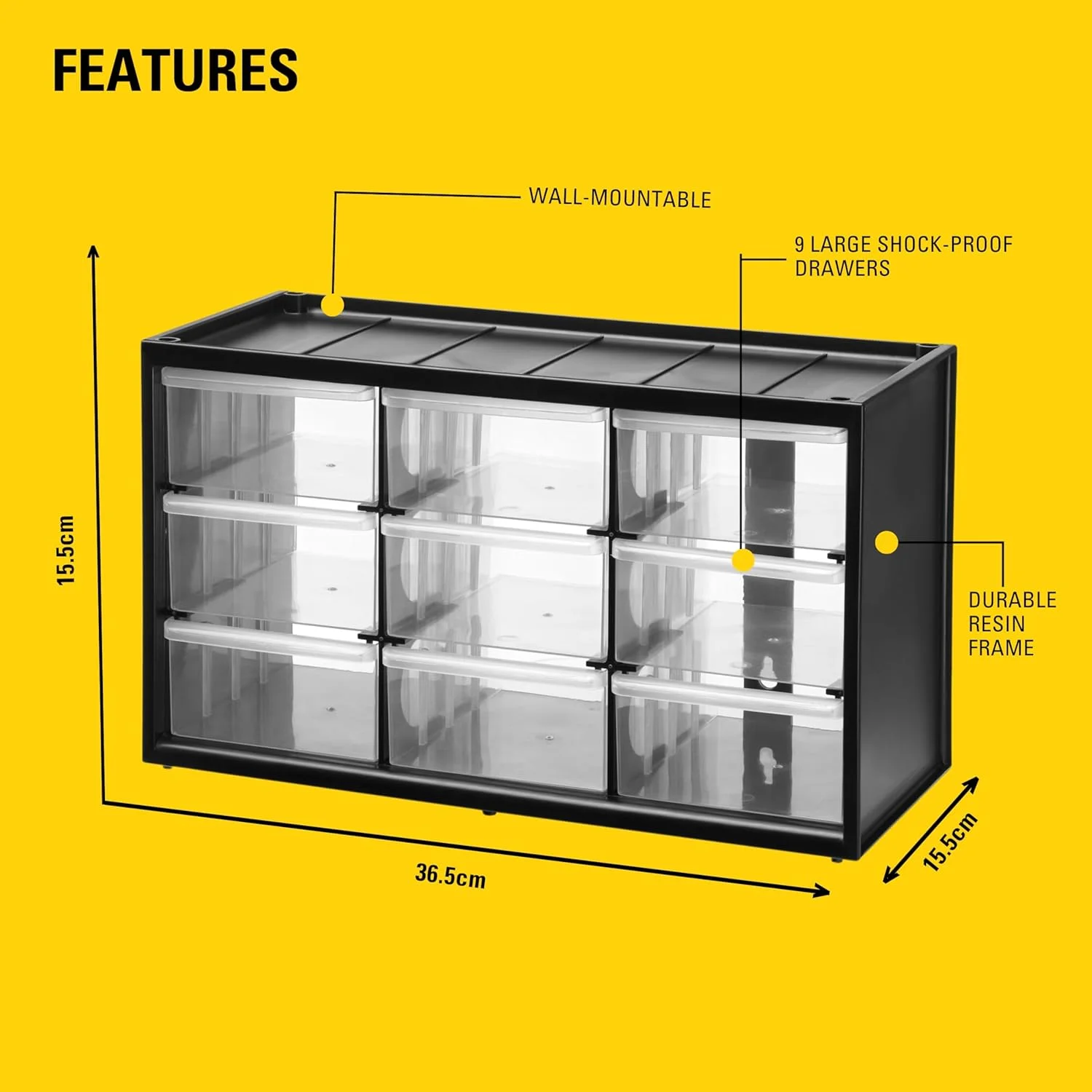 جعبه ابزار استنلی 1-93-978 با 9 محفظه، مشکی