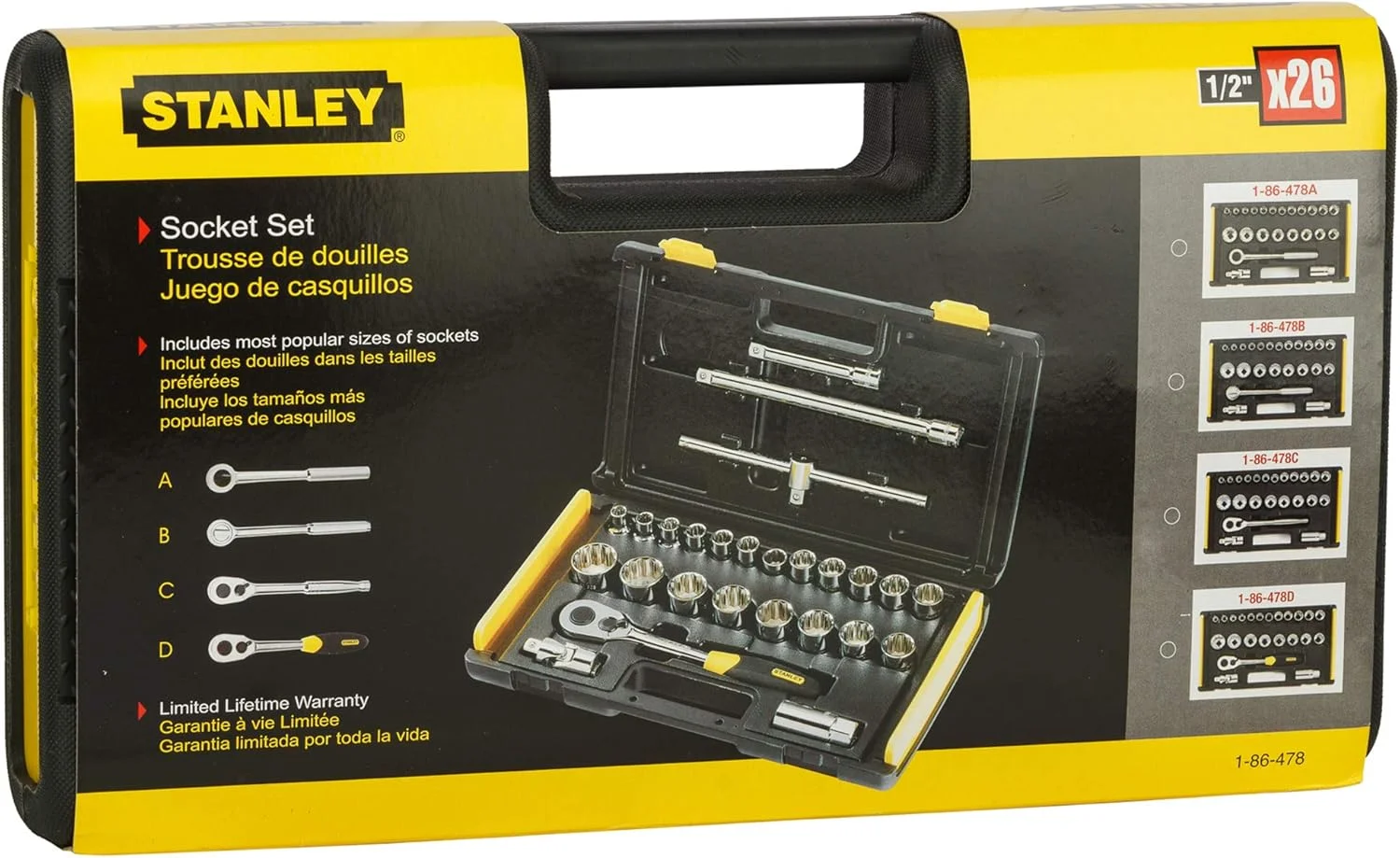 مجموعه بکس 26 عددی استنلی با درایو 1/2 اینچ مدل امپریال 0-86-478 مجموعه بکس 26 عددی استنلی با درایو 1/2 اینچ مدل امپریال 0-86-478