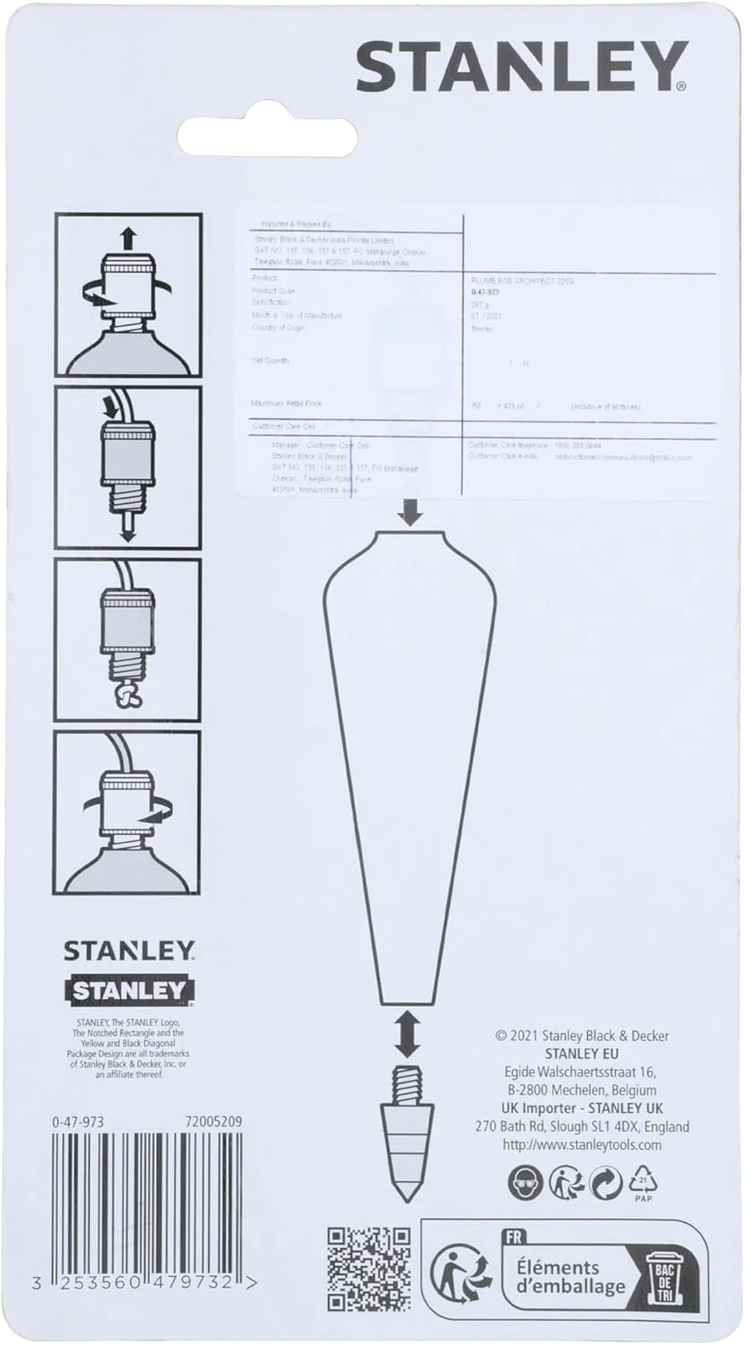 شاغول برنجی استنلی مدل 0-47-973، طلایی، 225 گرم