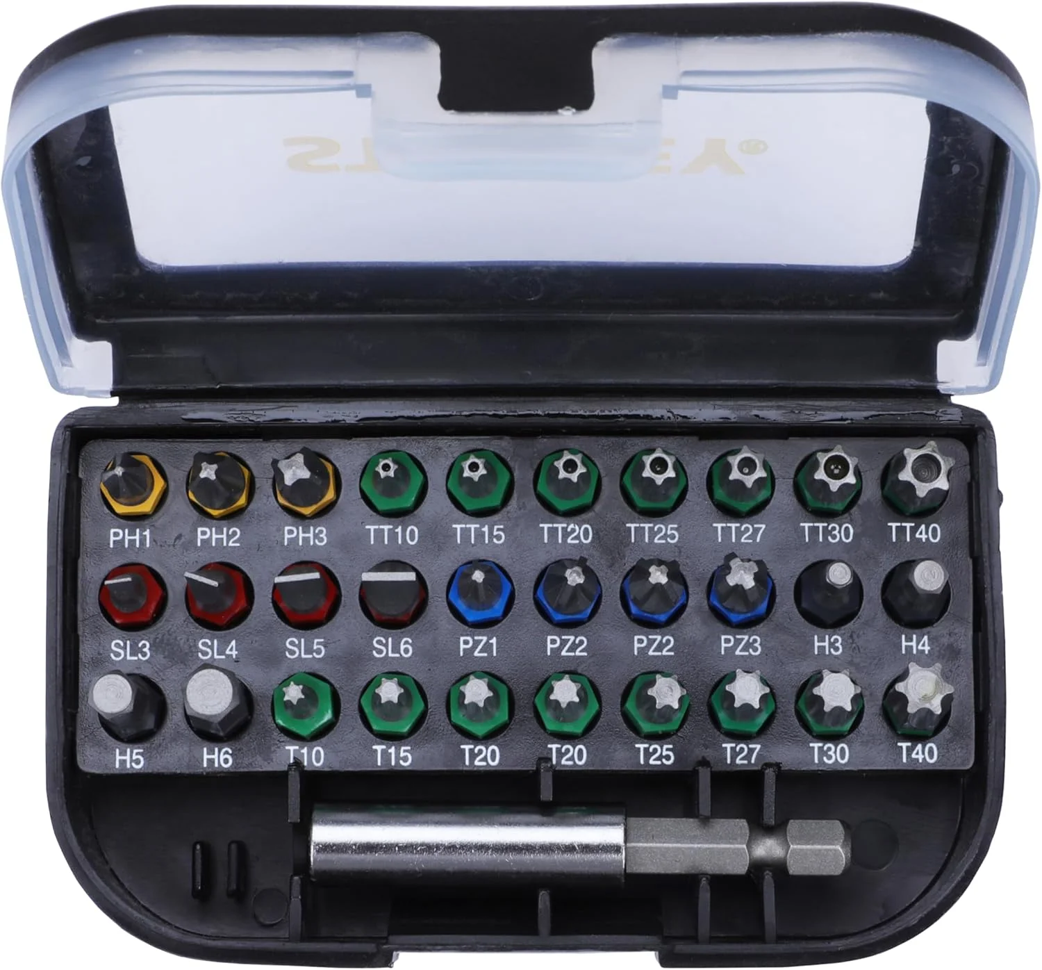 جعبه جمع و جور استنلی شامل 30 پیچ 25 میلی متری و 1 نگهدارنده سری پیچ گوشتی، مشکی، مدل STA60490-XJ جعبه جمع و جور استنلی شامل 30 پیچ 25 میلی متری و 1 نگهدارنده سری پیچ گوشتی، مشکی، مدل STA60490-XJ