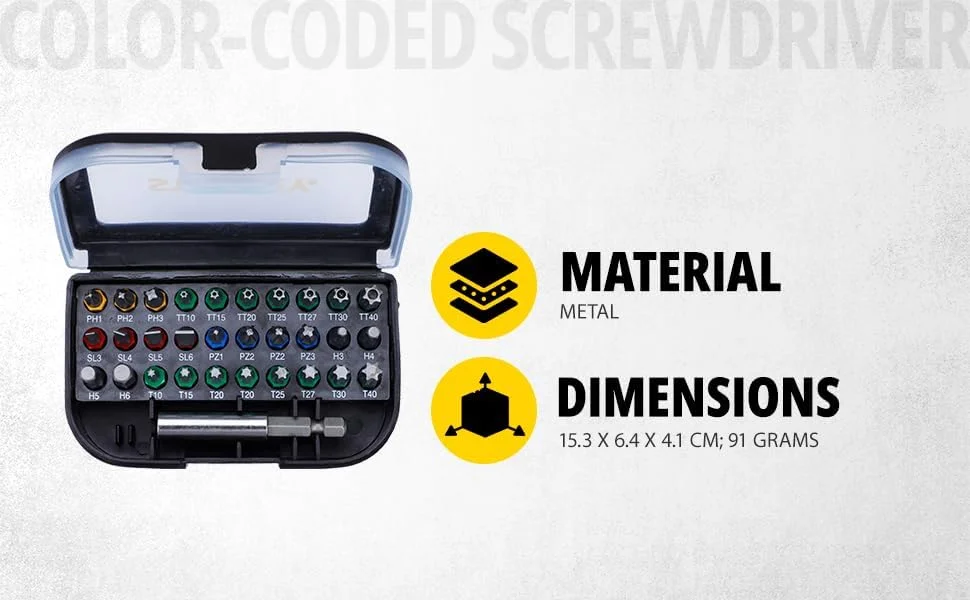 جعبه جمع و جور استنلی شامل 30 پیچ 25 میلی متری و 1 نگهدارنده سری پیچ گوشتی، مشکی، مدل STA60490-XJ