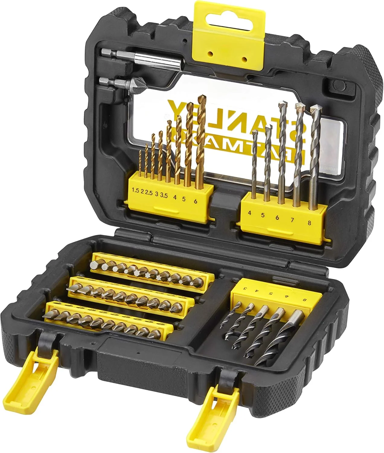 مجموعه 50 عددی مته و سری پیچ گوشتی استنلی، مشکی/زرد - STA88542-XJ مجموعه 50 عددی مته و سری پیچ گوشتی استنلی، مشکی/زرد - STA88542-XJ