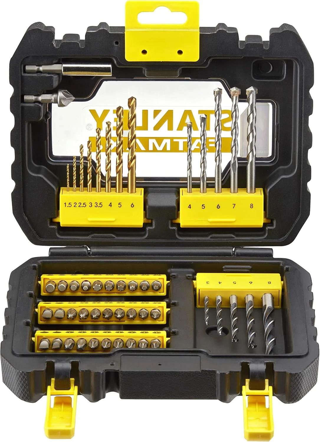 مجموعه 50 عددی مته و سری پیچ گوشتی استنلی، مشکی/زرد - STA88542-XJ مجموعه 50 عددی مته و سری پیچ گوشتی استنلی، مشکی/زرد - STA88542-XJ